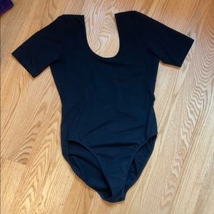 American apparel low back black bodysuit